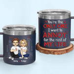 You Will Always Be My Forever - Couple Personalized Custom 14oz Stainless Steel Tumbler With Handle - Gift For Husband, Wife, Couple