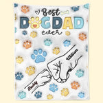 Dog Dad For The Whole Life - Dog Personalized Custom 3D Inflated Effect Printed Blanket - Father's Day, Gift For Pet Owners, Pet Lovers