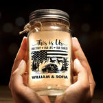 Camping Is Where The Adventure Begins - Camping Personalized Custom Mason Jar Light - Gift For Couple, Husband Wife, Camping Lovers