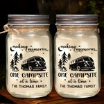 Home Is Where You Park It - Camping Personalized Custom Mason Jar Light - Gift For Couple, Husband Wife, Camping Lovers