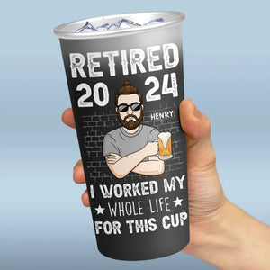 No Need To Set My Alarm For Tomorrow - Personalized Custom Aluminum Changing Color Cup - Appreciation, Retirement Gift For Coworkers, Work Friends, Colleagues