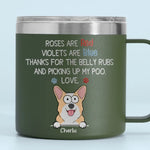Dogs Are Love On Four Legs - Dog Personalized Custom 14oz Stainless Steel Tumbler With Handle - Gift For Dog Lovers