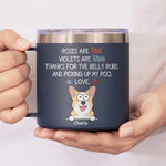 Dogs Are Love On Four Legs - Dog Personalized Custom 14oz Stainless Steel Tumbler With Handle - Gift For Dog Lovers