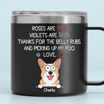 Dogs Are Love On Four Legs - Dog Personalized Custom 14oz Stainless Steel Tumbler With Handle - Gift For Dog Lovers