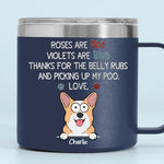 Dogs Are Love On Four Legs - Dog Personalized Custom 14oz Stainless Steel Tumbler With Handle - Gift For Dog Lovers