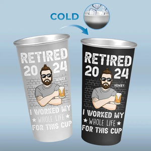 No Need To Set My Alarm For Tomorrow - Personalized Custom Aluminum Changing Color Cup - Appreciation, Retirement Gift For Coworkers, Work Friends, Colleagues