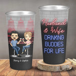 Couples That Drink Together - Couple Personalized Custom Aluminum Changing Color Cup - Gift For Husband Wife, Anniversary