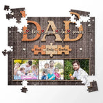 Custom Photo Family Is Where Love Begins - Family Personalized Custom Jigsaw Puzzle - Father's Day, Gift For Dad, Grandpa