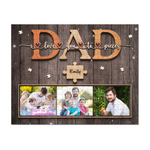 Custom Photo Family Is Where Love Begins - Family Personalized Custom Jigsaw Puzzle - Father's Day, Gift For Dad, Grandpa