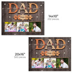 Custom Photo Family Is Where Love Begins - Family Personalized Custom Jigsaw Puzzle - Father's Day, Gift For Dad, Grandpa