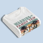 Warning Family Trip In Progress - Family Personalized Custom Unisex T-shirt, Hoodie, Sweatshirt - Summer Vacation Gift For Family