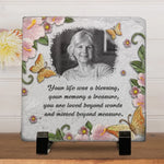 Custom Photo Your Life Was A Blessing, Your Memory A Treasure - Memorial Personalized Custom Square Shaped Stone With Stand - Sympathy Gift For Family