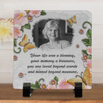 Custom Photo Your Life Was A Blessing, Your Memory A Treasure - Memorial Personalized Custom Square Shaped Stone With Stand - Sympathy Gift For Family