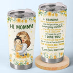 The World's Best Mom Belongs To Me - Family Personalized Custom Tumbler - Mother's Day, Baby Shower Gift, Gift For Mom, Grandma
