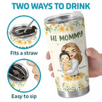 The World's Best Mom Belongs To Me - Family Personalized Custom Tumbler - Mother's Day, Baby Shower Gift, Gift For Mom, Grandma