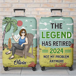 Not My Problem Anymore - Personalized Custom Luggage Cover - Appreciation, Retirement  Gift For Coworkers, Travel Lovers, Women