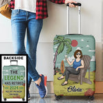 Not My Problem Anymore - Personalized Custom Luggage Cover - Appreciation, Retirement  Gift For Coworkers, Travel Lovers, Women