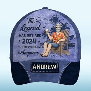 The Legend Has Retired - Personalized Custom Hat, All Over Print Classic Cap - Appreciation, Retirement Gift For Coworkers, Work Friends, Colleagues