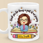 Thank You For Being A Part Of Our Journey - Teacher Personalized Custom 3D Inflated Effect Printed Mug - Gift For Teacher, Book Lovers