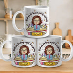 Thank You For Being A Part Of Our Journey - Teacher Personalized Custom 3D Inflated Effect Printed Mug - Gift For Teacher, Book Lovers