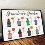 Blessed To Be Called Grandma - Family Personalized Custom Horizontal Poster - Gift For Grandma