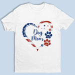 A True Friend Leaves Paw Prints On Your Heart - Dog & Cat Personalized Custom Unisex T-shirt, Hoodie, Sweatshirt - 4th Of July, Gift For Dog Lovers, Women