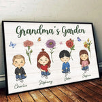 Custom Name Grandma's Garden Gifts - Personalized Poster