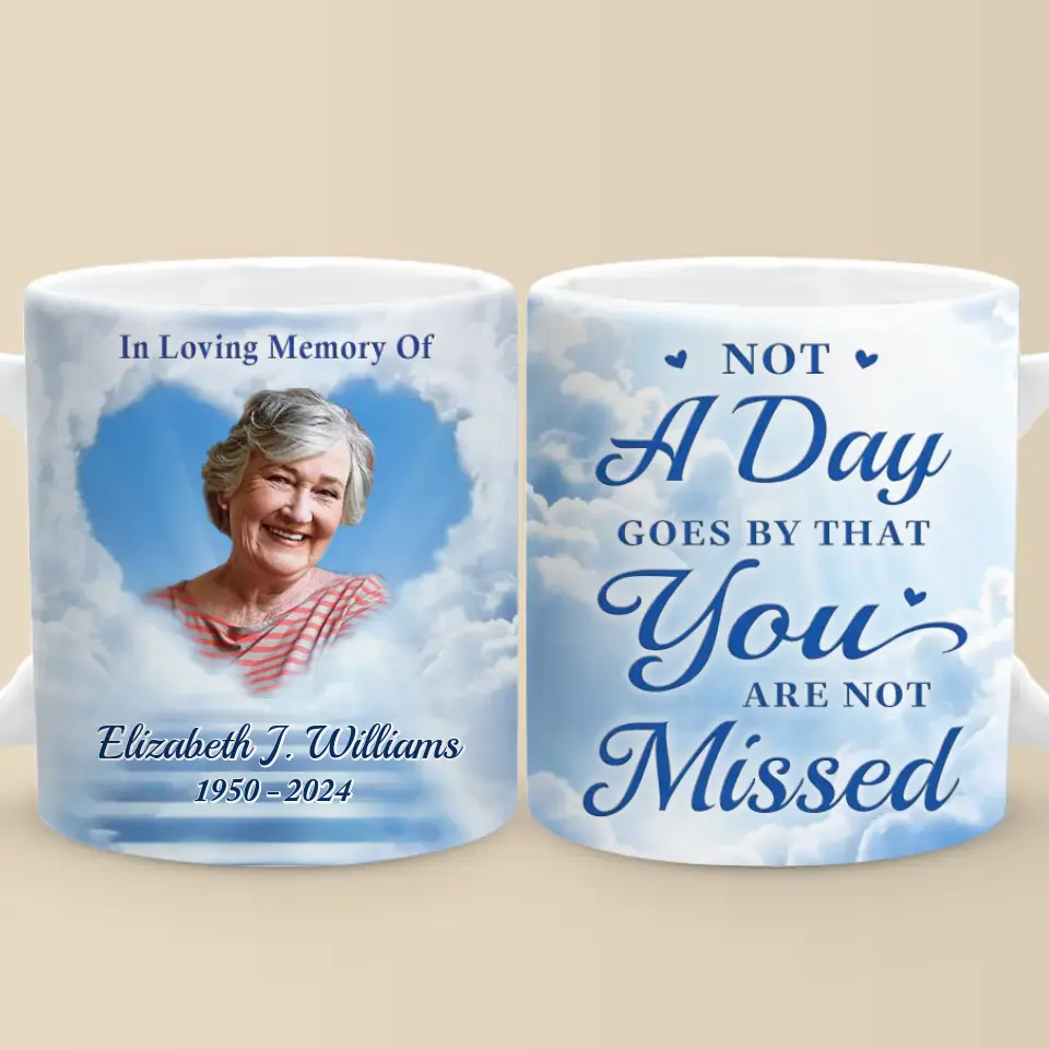 Custom Photo Your Spirit Lives On - Memorial Personalized Custom Mug - Sympathy Gift For Family Members