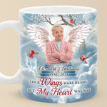 Custom Photo A Big Piece Of My Heart Lives In Heaven - Memorial Personalized Custom Mug - Sympathy Gift For Grandma
