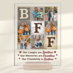 Custom Photo Our Friendship Is Endless - Bestie Personalized Custom Rectangle Shaped Acrylic Plaque - Gift For Best Friends, BFF, Sisters