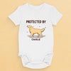 Protected By The Loyal Guardian - Dog Personalized Custom Baby Onesie - Baby Shower Gift, Gift For Pet Owners, Pet Lovers