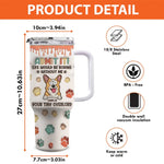 Not A Home Without Paw Prints - Dog & Cat Personalized Custom 3D Inflated Effect Printed 40 Oz Stainless Steel Tumbler With Handle - Gift For Dog Lovers, Cat Lovers