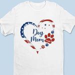 A True Friend Leaves Paw Prints On Your Heart - Dog & Cat Personalized Custom Unisex T-shirt, Hoodie, Sweatshirt - 4th Of July, Gift For Dog Lovers, Women