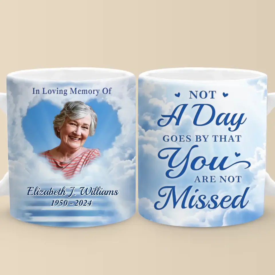 Custom Photo Your Spirit Lives On - Memorial Personalized Custom Mug - Sympathy Gift For Family Members