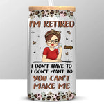 Retire From Work, But Not From Life - Personalized Custom Glass Cup, Iced Coffee Cup - Appreciation, Retirement Gift For Coworkers, Retirees