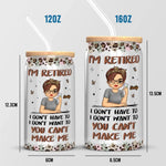 Retire From Work, But Not From Life - Personalized Custom Glass Cup, Iced Coffee Cup - Appreciation, Retirement Gift For Coworkers, Retirees