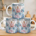 Custom Photo A Big Piece Of My Heart Lives In Heaven - Memorial Personalized Custom Mug - Sympathy Gift For Grandma
