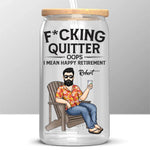 Every Day Is A Weekend - Personalized Custom Glass Cup, Iced Coffee Cup - Appreciation, Retirement Gift For Coworkers, Work Friends, Colleagues