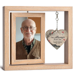 I'm Always With You - Memorial Personalized Custom Rotating Wooden Picture Frame - Sympathy Gift For Family Members