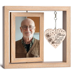 We Miss You And Love You Always - Memorial Personalized Custom Rotating Wooden Picture Frame - Sympathy Gift For Family