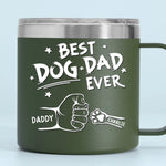 To The Most Pawsome Dad I Know - Dog & Cat Personalized Custom 14oz Stainless Steel Tumbler With Handle - Gift For Dad, Dog Lovers