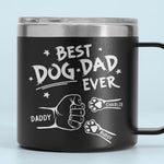 To The Most Pawsome Dad I Know - Dog & Cat Personalized Custom 14oz Stainless Steel Tumbler With Handle - Gift For Dad, Dog Lovers