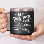 To The Most Pawsome Dad I Know - Dog & Cat Personalized Custom 14oz Stainless Steel Tumbler With Handle - Gift For Dad, Dog Lovers
