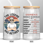Life's Real Journey Begins At Retirement - Personalized Custom Glass Cup, Iced Coffee Cup - Appreciation, Retirement Gift For Coworkers, Husband, Dad