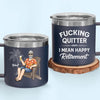 Retire From Work, But Not From Life -  Personalized Custom 14oz Stainless Steel Tumbler With Handle - Appreciation, Retirement Gift For Coworkers, Work Friends, Colleagues