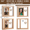 We Miss You And Love You Always - Memorial Personalized Custom Rotating Wooden Picture Frame - Sympathy Gift For Family Members