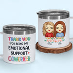 Custom Name Emotional Support Coworker Gifts - Personalized 14 Oz Tumbler With Handle