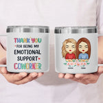 Custom Name Emotional Support Coworker Gifts - Personalized 14 Oz Tumbler With Handle