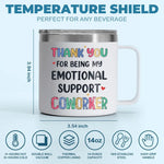 Custom Name Emotional Support Coworker Gifts - Personalized 14 Oz Tumbler With Handle