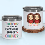 Custom Name Emotional Support Coworker Gifts - Personalized 14 Oz Tumbler With Handle